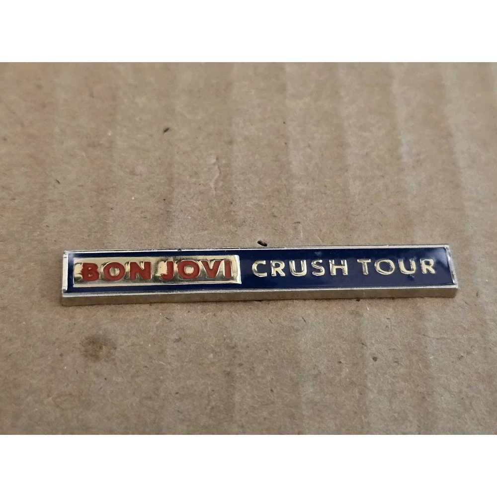 Bon Jovi Crush Tour Band Music Souvenir Lapel Vest Hat Pin E8